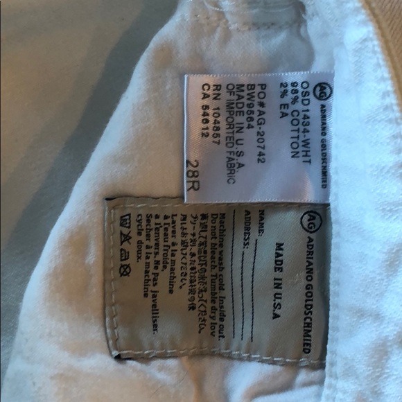 EUC AG the Prima White Mid-Rise Cigarette Jeans 28 - Picture 6 of 6